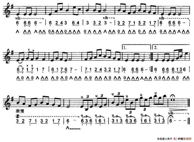 青春舞曲（线简谱对照版）