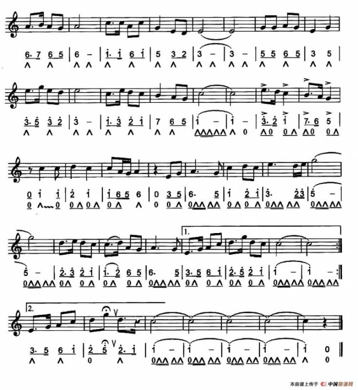 我为祖国献石油（线简谱混排版）