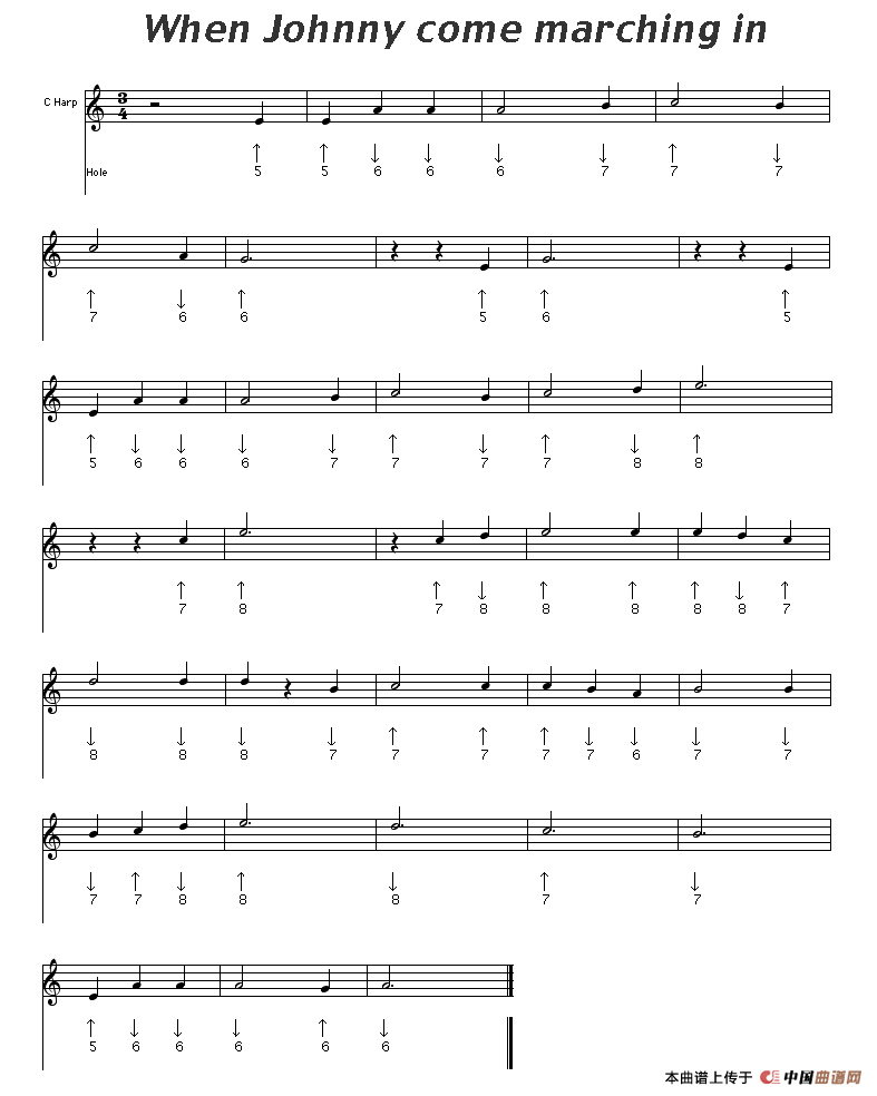 when johnny come marching in（布鲁斯）