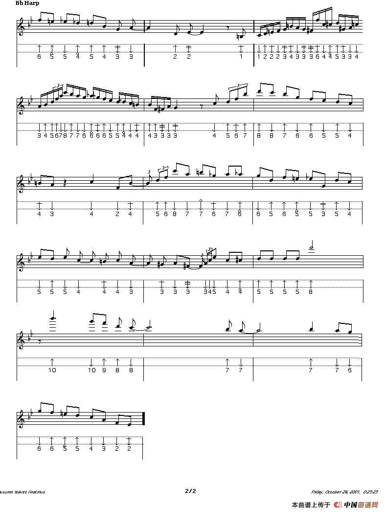 Autumn Leaves（秋叶）（布鲁斯）