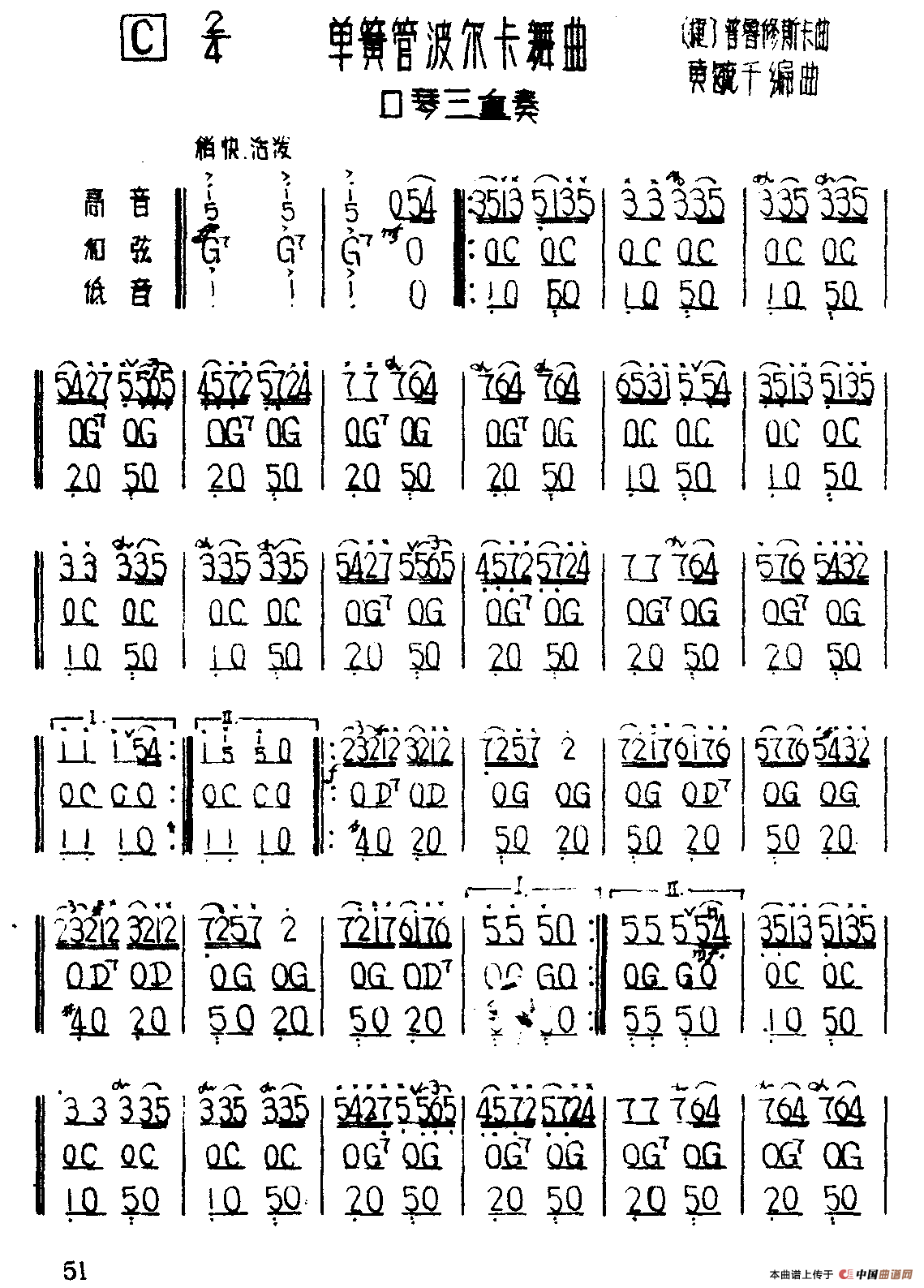 单簧管波尔卡舞曲（三重奏）