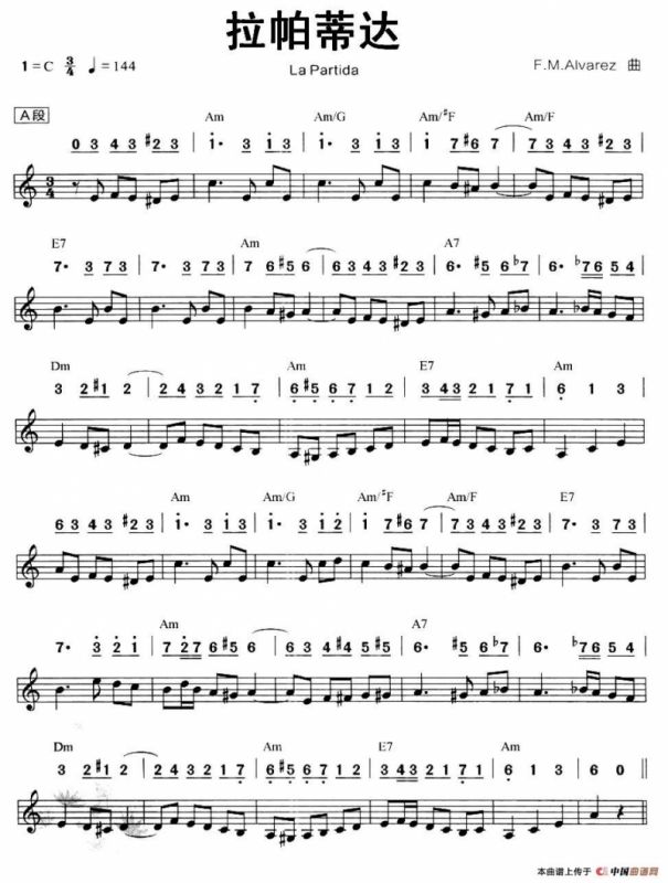 拉帕蒂达（线简谱混排版）