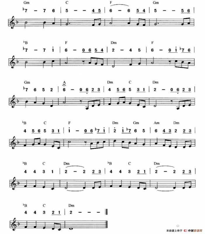 童年（选自班得瑞乐团《日光海岸》）（线简谱混排版）