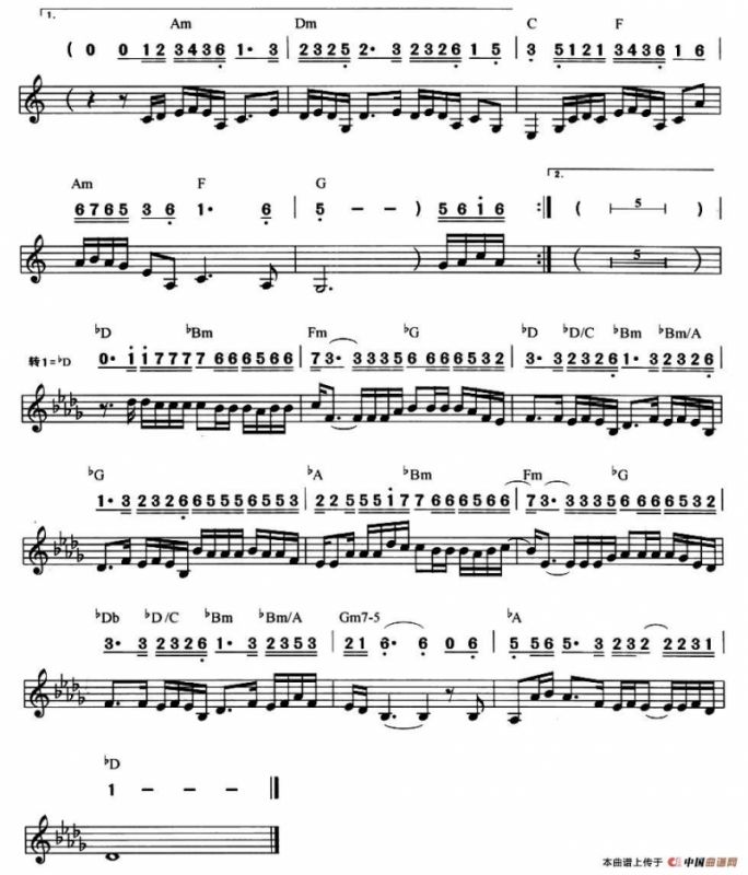 囚鸟（线简谱混排版）