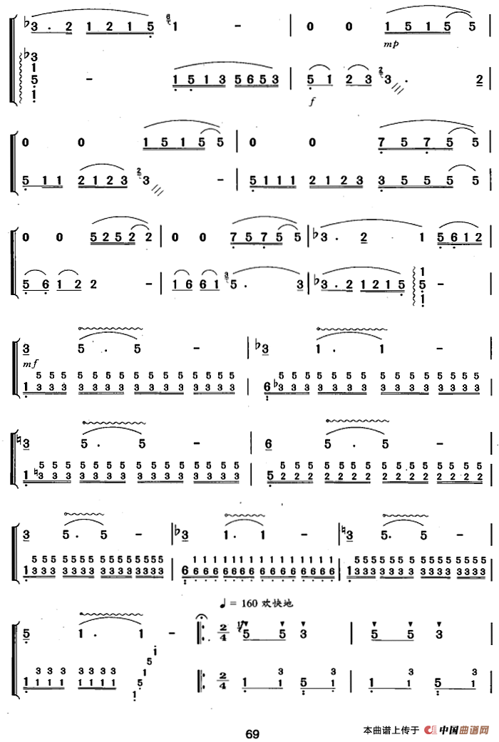 葫芦丝、巴乌六级考级曲目：凉山情歌