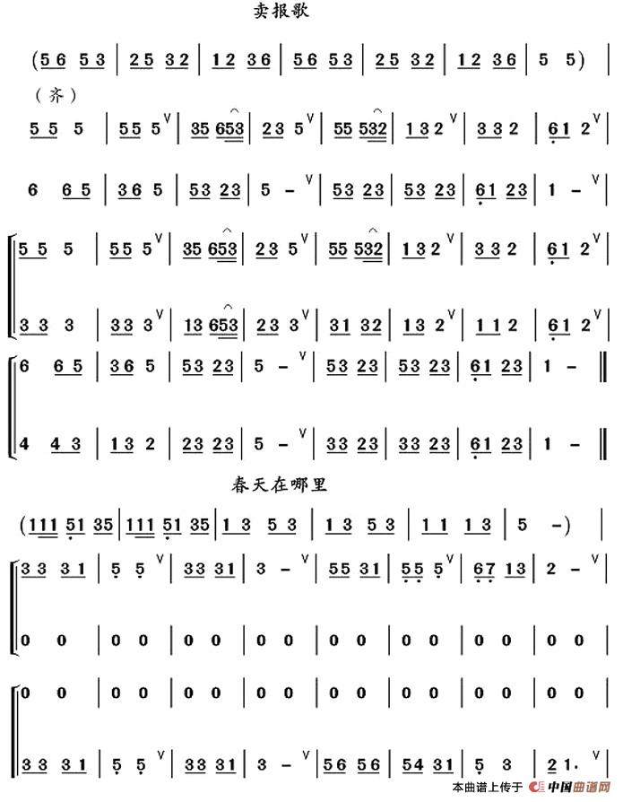 葫芦丝十部联奏之儿歌二（二重奏）