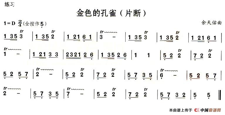 葫芦丝技巧练习之九：颤音练习