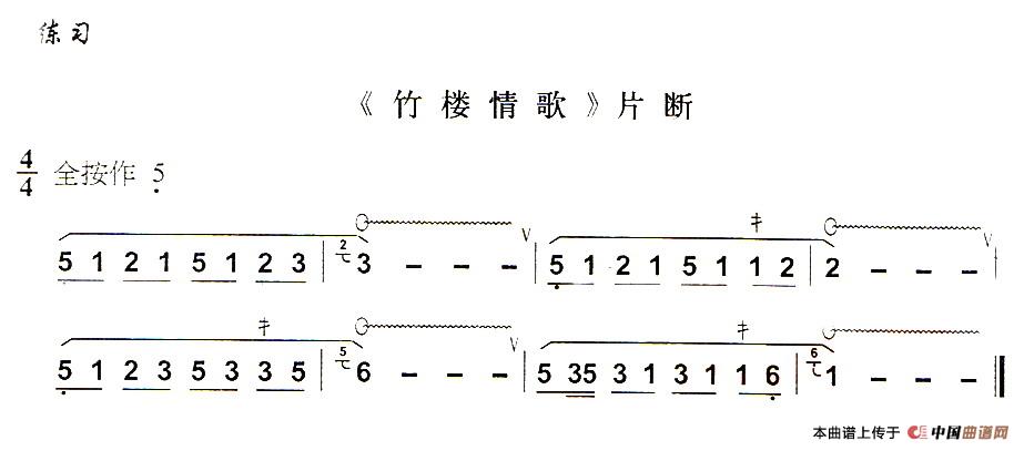 葫芦丝技巧练习之三：虚指颤音练习