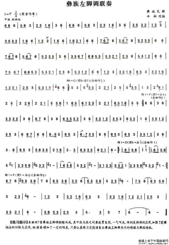 彝族左脚调联奏