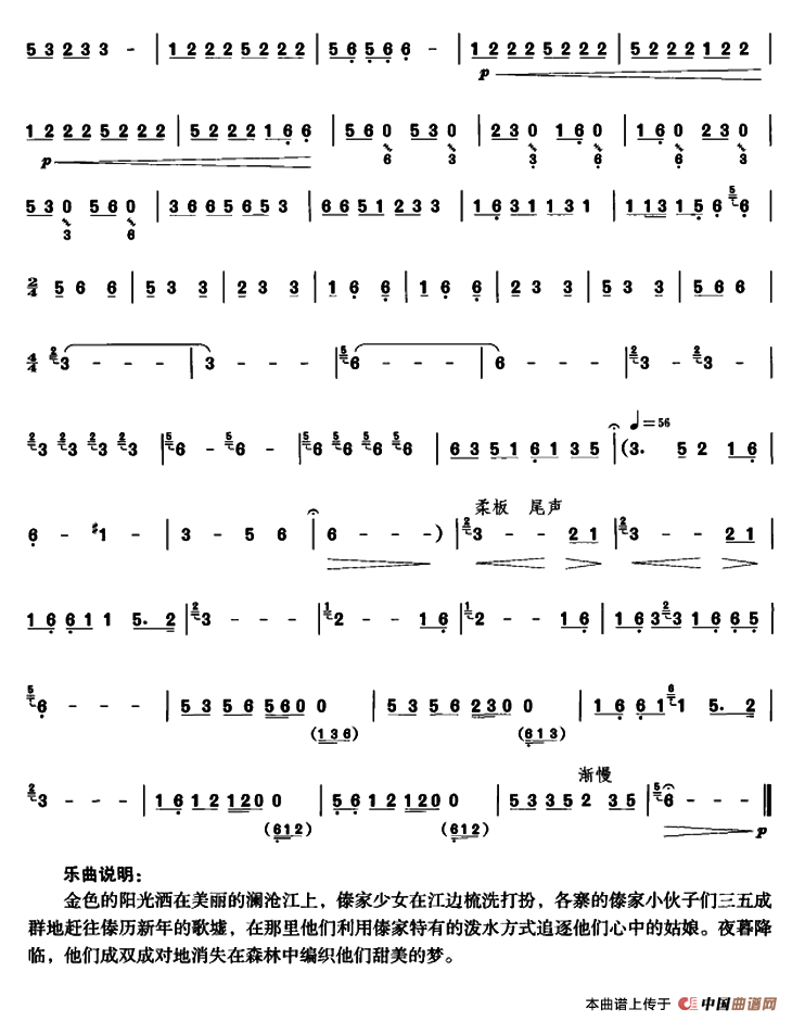 傣家情（巴乌谱）