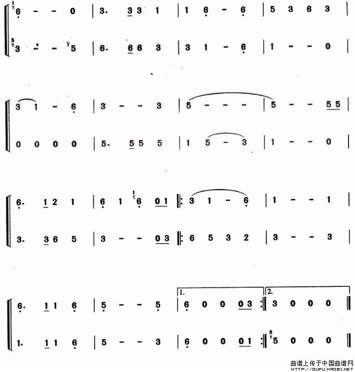 哪里来的客（葫芦丝二重奏）