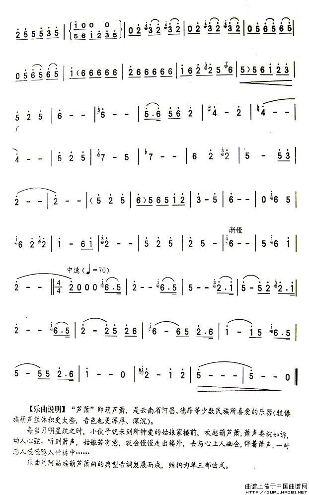 芦箫情（芦箫谱）