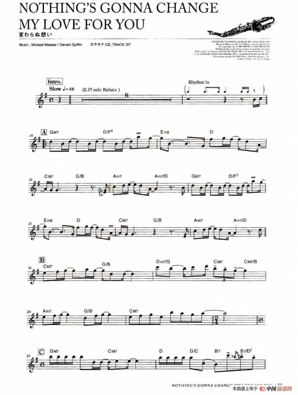 小林香织《Goledn Best》曲谱全集（NOTHINGS GONNA CHANCE MY LOVE FOR YOU）