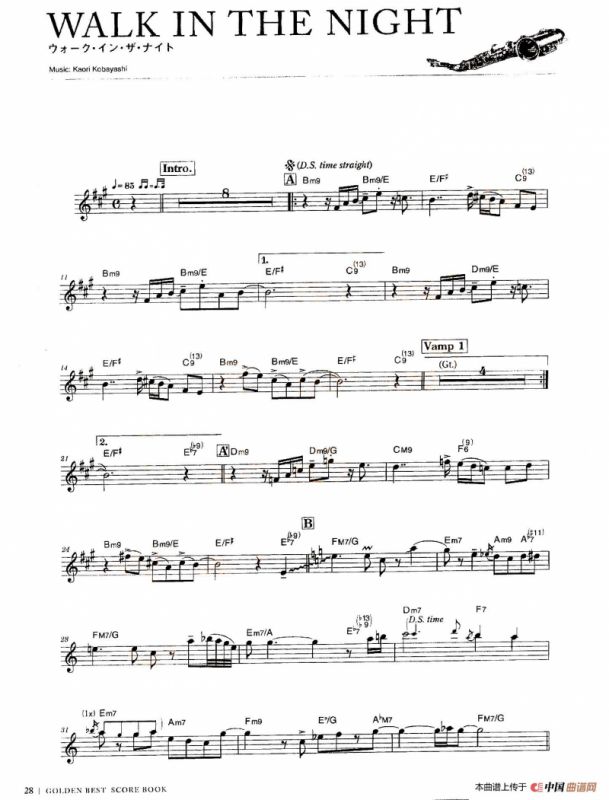小林香织《Goledn Best》曲谱全集（WALK IN THE NIGHT）
