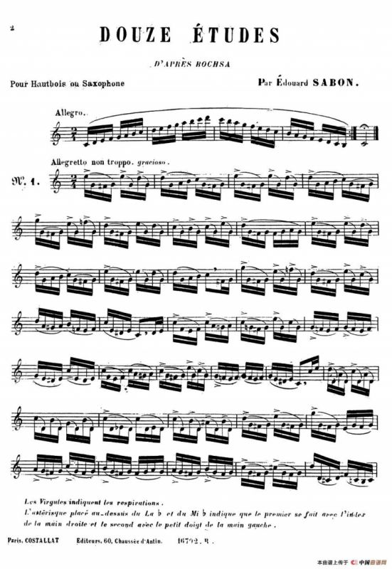 E.Sabon-12首练习曲（1）