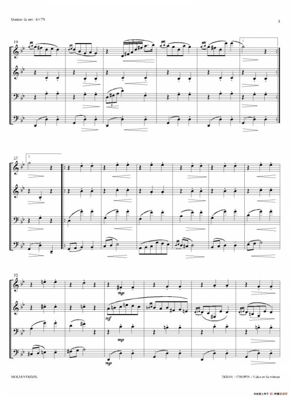 a小调圆舞曲 B.150（四重奏总谱）