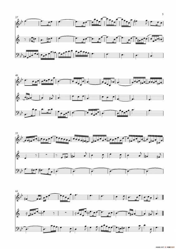 g小调序曲11 BWV 797（三重奏）