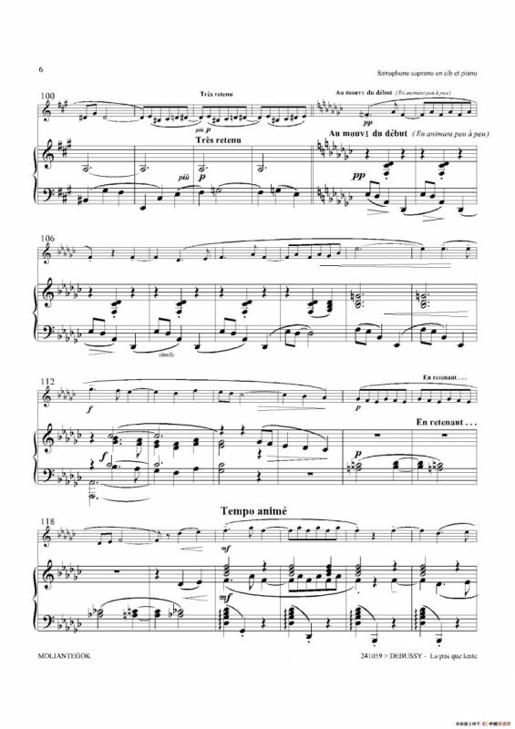 La pius que lente（缓慢地圆舞曲）（高音萨克斯+钢琴伴奏）