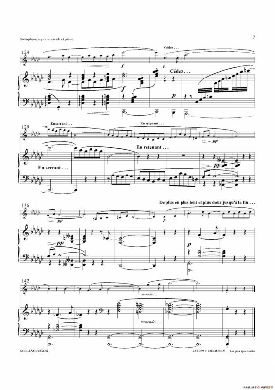 La pius que lente（缓慢地圆舞曲）（高音萨克斯+钢琴伴奏）