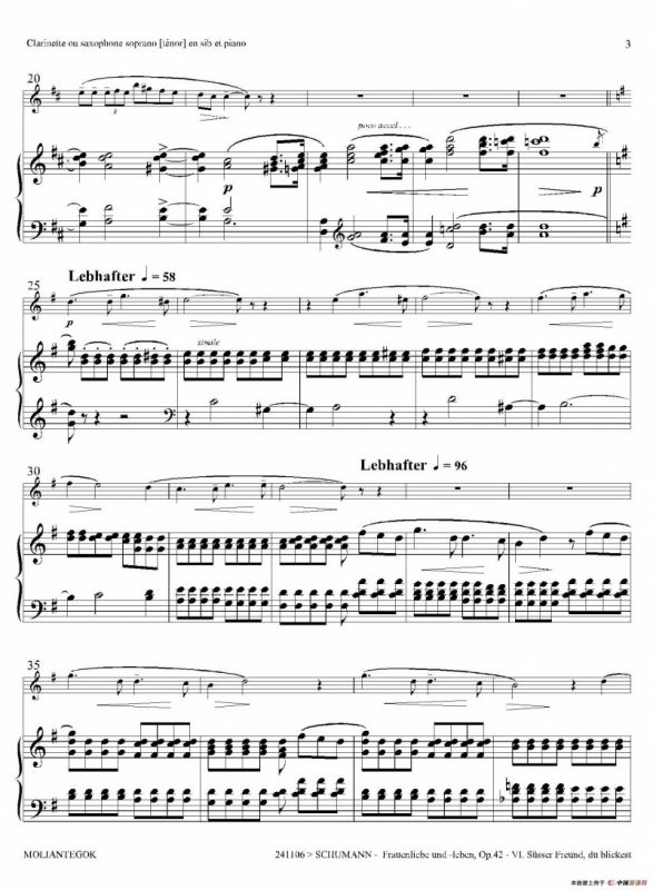 妇女的爱情与生活 Op42·Ⅵ（高音萨克斯+钢琴伴奏）