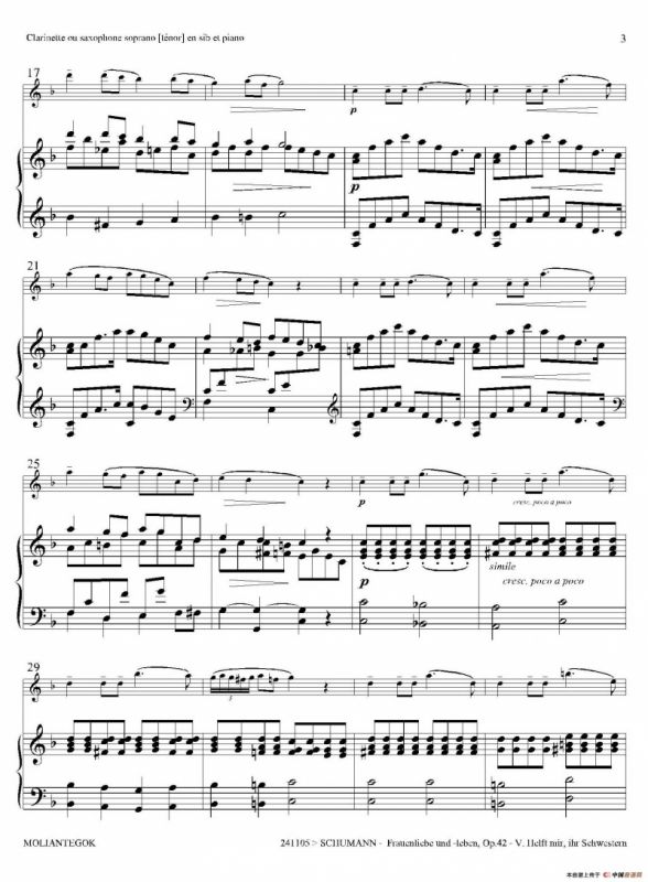 妇女的爱情与生活 Op42·Ⅴ（高音萨克斯+钢琴伴奏）