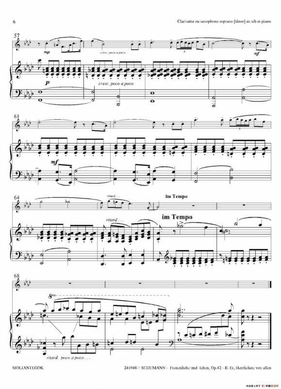 妇女的爱情与生活 Op42·Ⅱ（高音萨克斯+钢琴伴奏）