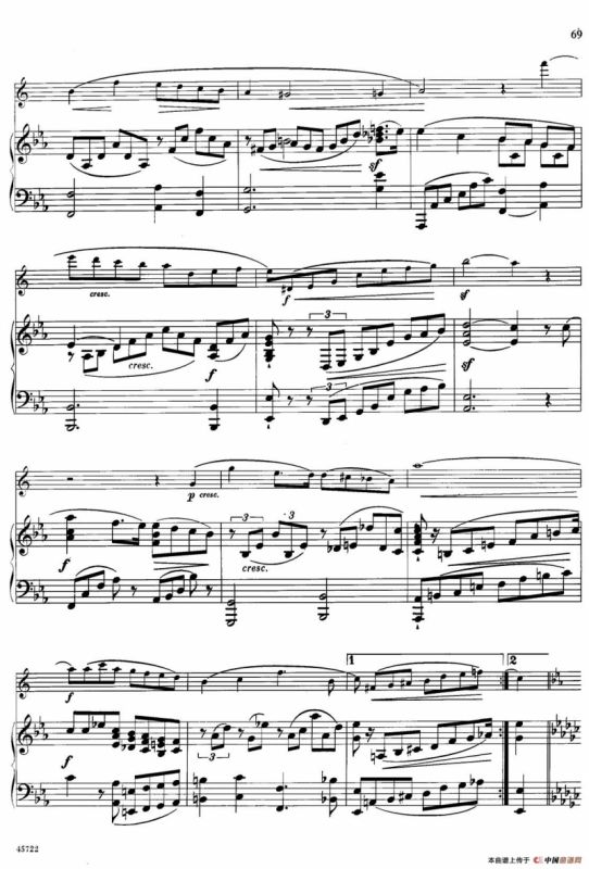 15首古典萨克斯独奏曲：15、Fantasy Piece（中音萨克斯+钢琴伴奏）