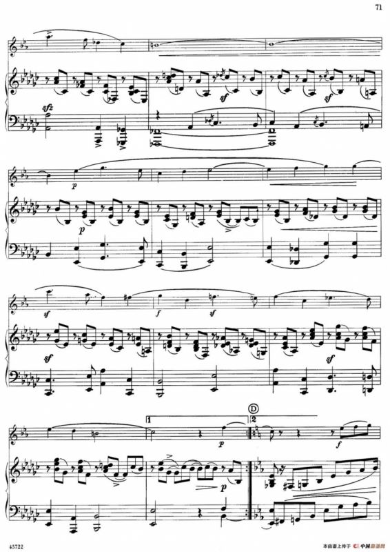 15首古典萨克斯独奏曲：15、Fantasy Piece（中音萨克斯+钢琴伴奏）