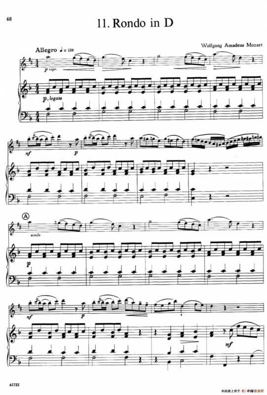 15首古典萨克斯独奏曲：11、Rondo in D（中音萨克斯+钢琴伴奏）