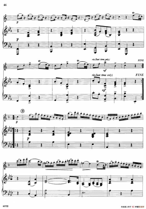 15首古典萨克斯独奏曲：10、Minuet（中音萨克斯+钢琴伴奏）