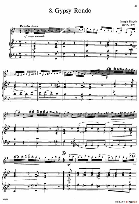 15首古典萨克斯独奏曲：8、Gypsy Rondo（中音萨克斯+钢琴伴奏）