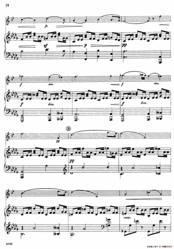 15首古典萨克斯独奏曲：5、Romantic Piece（中音萨克斯+钢琴伴奏）