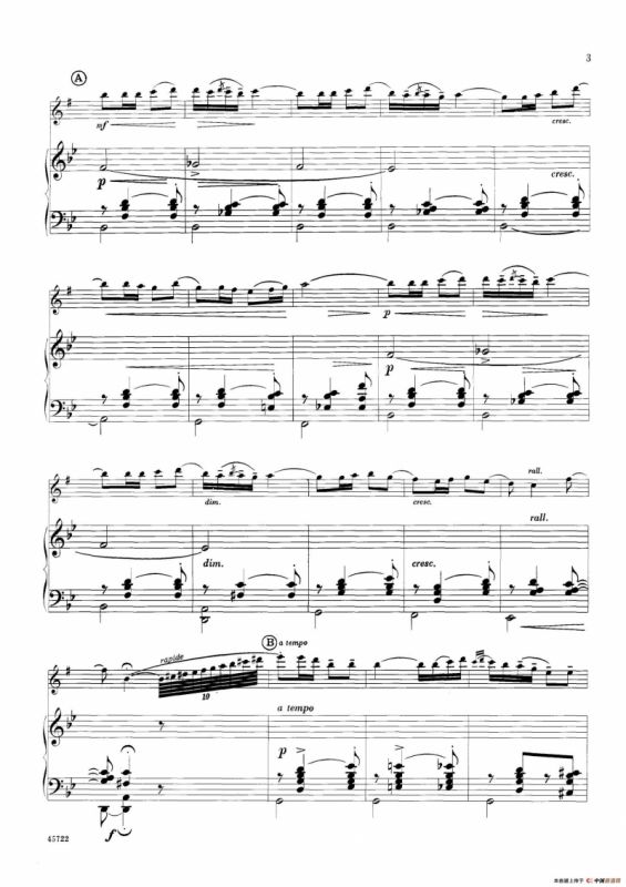 15首古典萨克斯独奏曲：1、Canzonetta（中音萨克斯+钢琴伴奏）