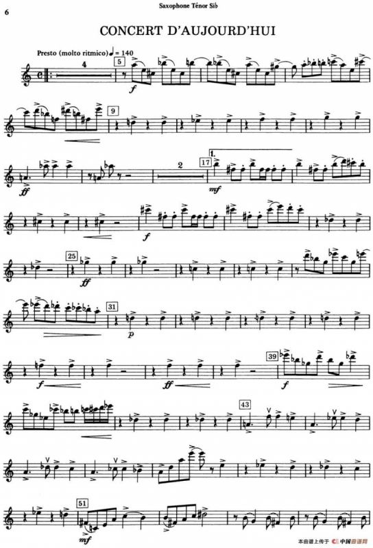 HISTOIRE DU TANGO（四重奏次中音分谱）