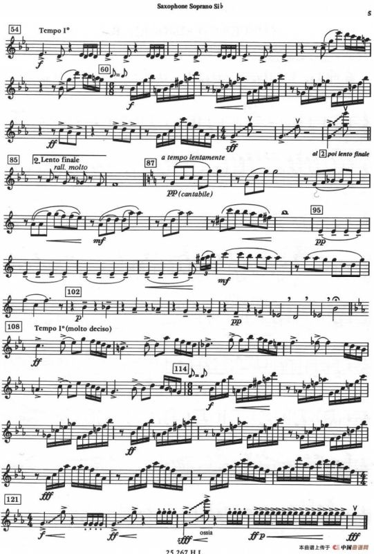 HISTOIRE DU TANGO（四重奏高音分谱）