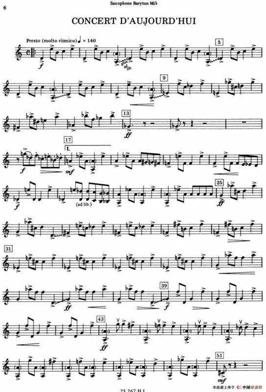 HISTOIRE DU TANGO（四重奏上低音分谱）