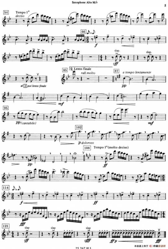 HISTOIRE DU TANGO（四重奏中音分谱）