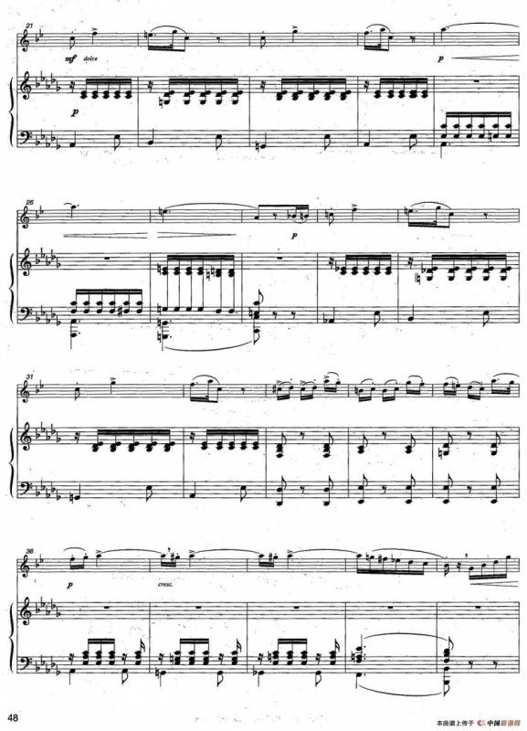 Andantino cantabile（中音萨克所+钢琴伴奏）