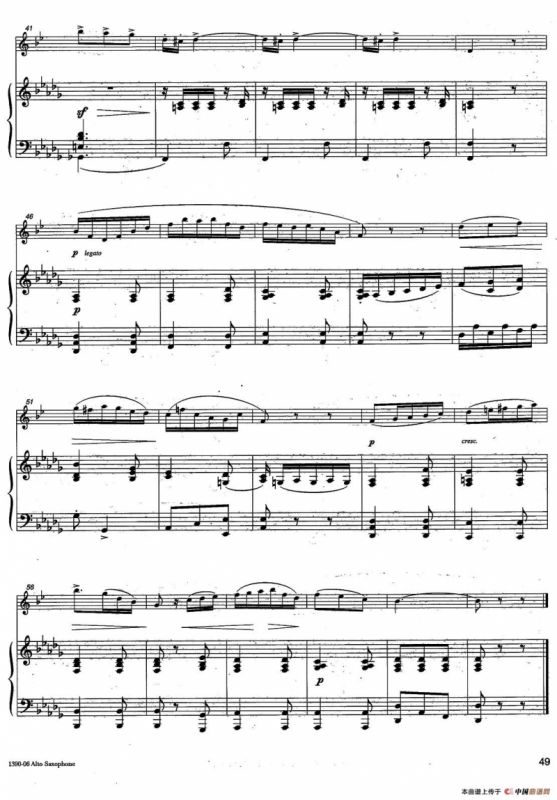 Andantino cantabile（中音萨克所+钢琴伴奏）