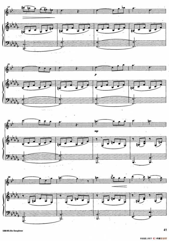 Andante mosso（中音萨克所+钢琴伴奏）