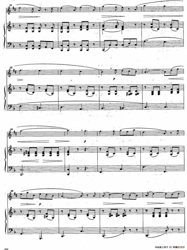 Andante cantabile（中音萨克所+钢琴伴奏、版本一）