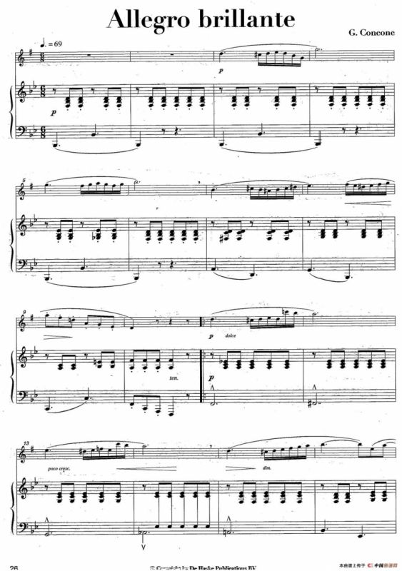 Allegro brillante（中音萨克所+钢琴伴奏）