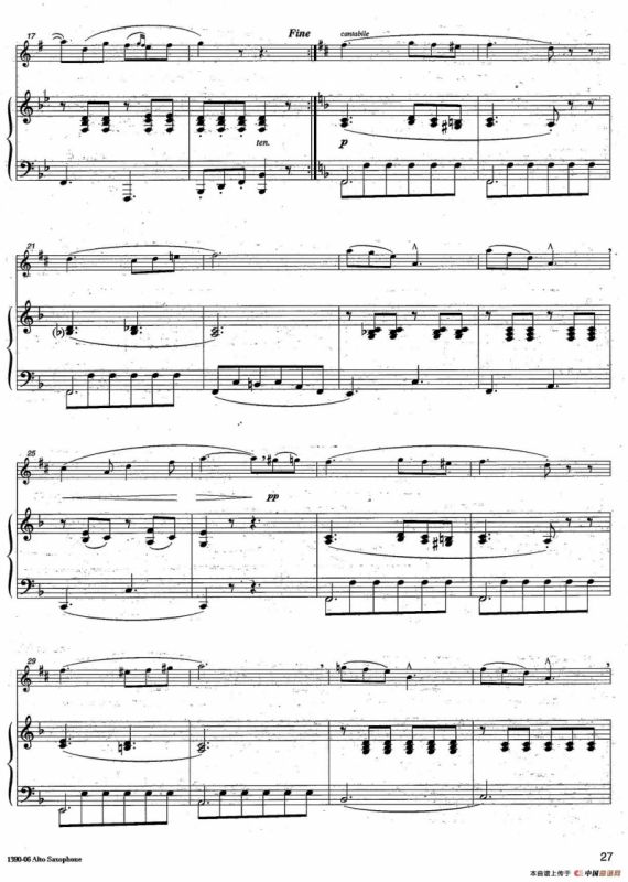 Allegro brillante（中音萨克所+钢琴伴奏）