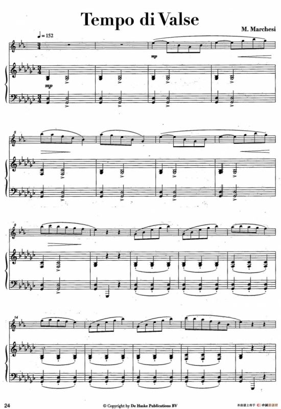 Tempo di Valse（中音萨克所+钢琴伴奏）