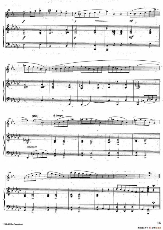 Tempo di Valse（中音萨克所+钢琴伴奏）