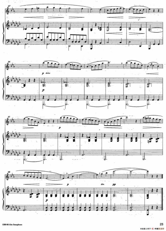 Andante（中音萨克所+钢琴伴奏、版本一）