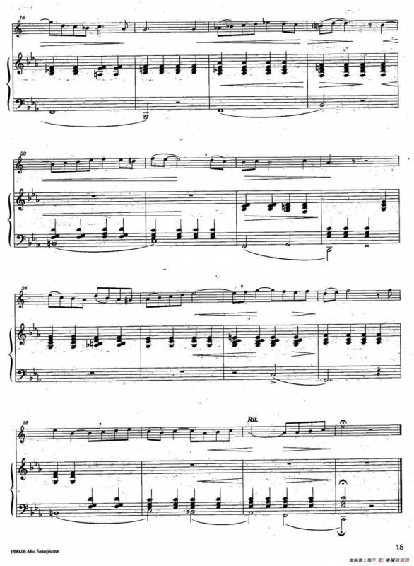 Moderato（中音萨克所+钢琴伴奏、版本一）