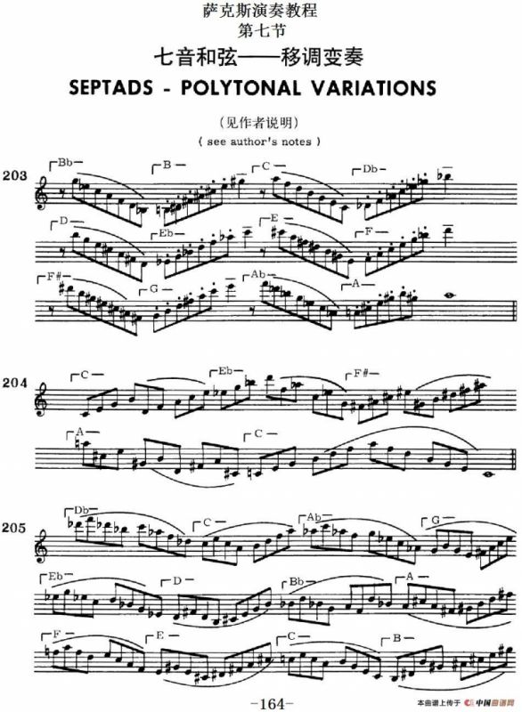 萨克斯演奏教程第七节（七音和弦-移调变奏）