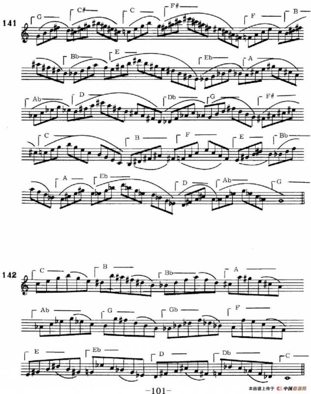 萨克斯演奏教程第四节（四音和弦-移调变奏）