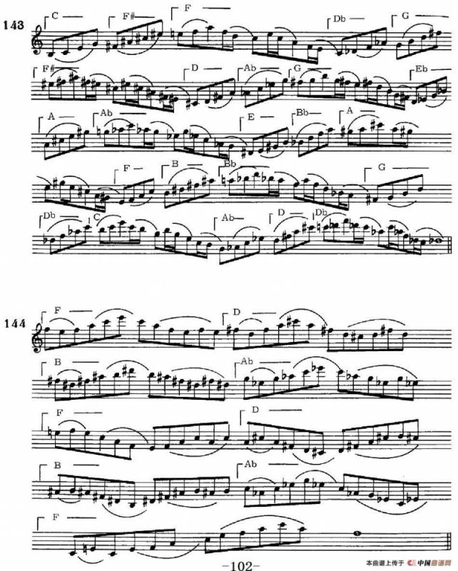 萨克斯演奏教程第四节（四音和弦-移调变奏）